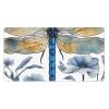 YYHWHJDE Hand Painted Blue Dragonfly Pattern Large Office Gaming Mouse pad 16 x 29.5 in : Strong Adhesion and Durability Precision Edge Locking view 1
