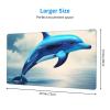 YYHWHJDE Blue Ocean Dolphin Pattern Large Office Gaming Mouse pad 16 x 29.5 in : Strong Adhesion and Durability Precision Edge Locking view 2