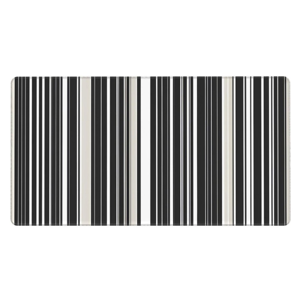 YYHWHJDE Black and White Stripes Pattern Large Office Gaming Mouse pad 16 x 29.5 in : Strong Adhesion and Durability Precision Edge Locking