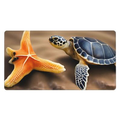 YYHWHJDE Sea Turtle Starfish Picture Large Office Gaming Mouse pad 16 x 29.5 in : Strong Adhesion and Durability Precision Edge Locking