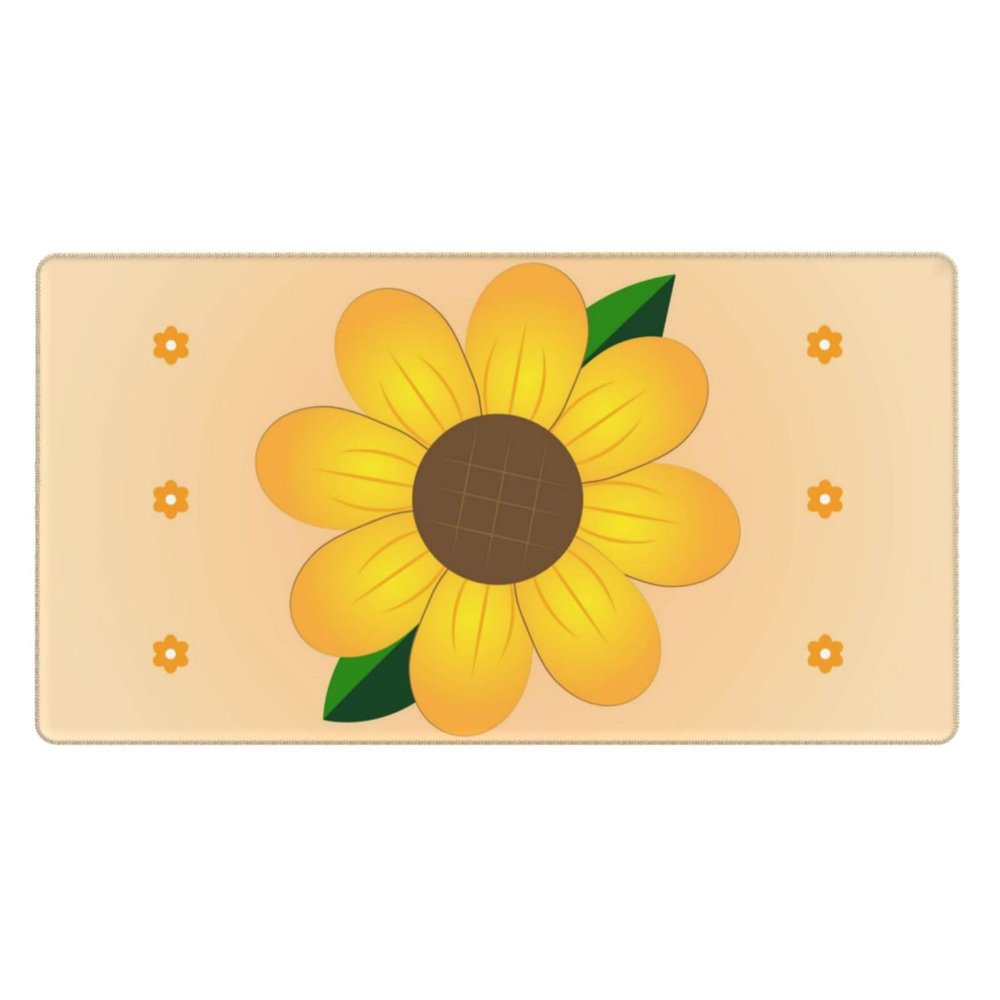 YYHWHJDE Golden Sunflower Pattern Large Office Gaming Mouse pad 16 x 29.5 in : Strong Adhesion and Durability Precision Edge Locking