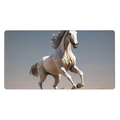 YYHWHJDE Running Horse Picture Large Office Gaming Mouse pad 16 x 29.5 in : Strong Adhesion and Durability Precision Edge Locking