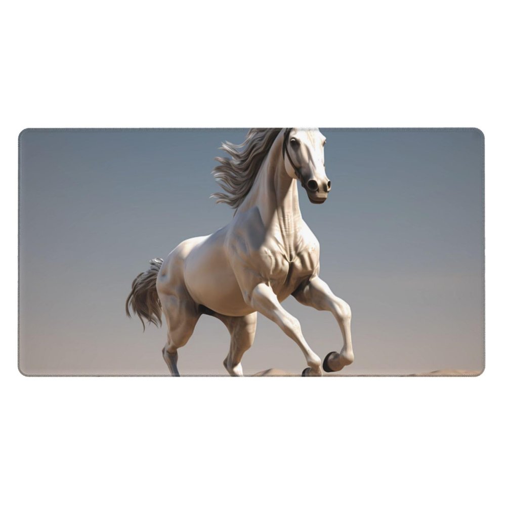 YYHWHJDE Running Horse Picture Large Office Gaming Mouse pad 16 x 29.5 in : Strong Adhesion and Durability Precision Edge Locking