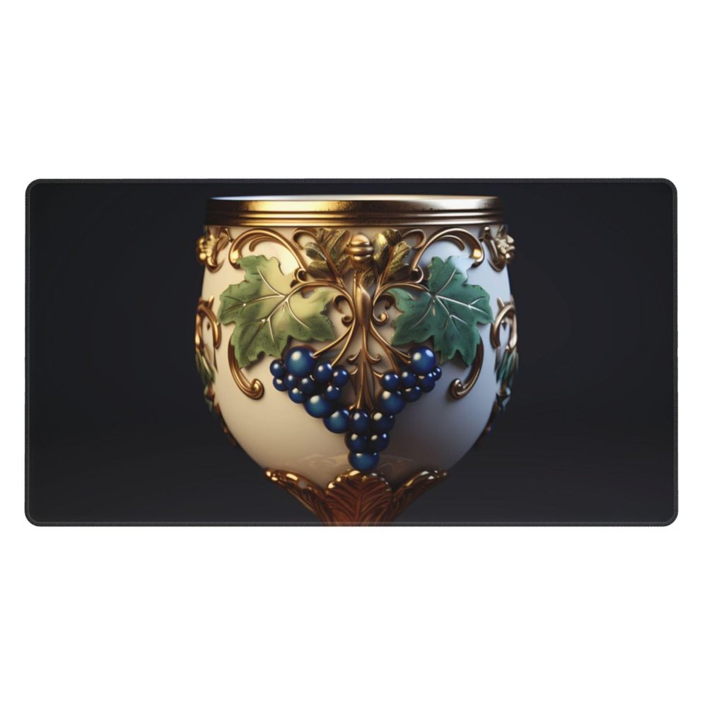 YYHWHJDE Fine Wine Glasses Picture Large Office Gaming Mouse pad 16 x 29.5 in : Strong Adhesion and Durability Precision Edge Locking