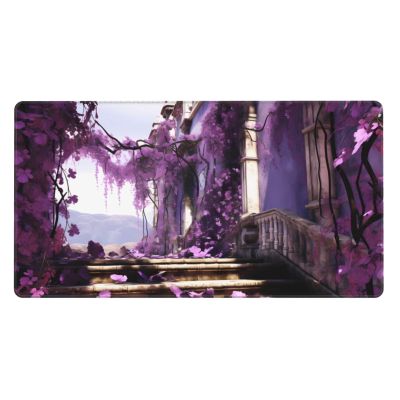 YYHWHJDE Vine Purple Picture Large Office Gaming Mouse pad 16 x 29.5 in : Strong Adhesion and Durability Precision Edge Locking