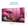YYHWHJDE Pink Mushroom Pattern Large Office Gaming Mouse pad 16 x 29.5 in : Strong Adhesion and Durability Precision Edge Locking view 2