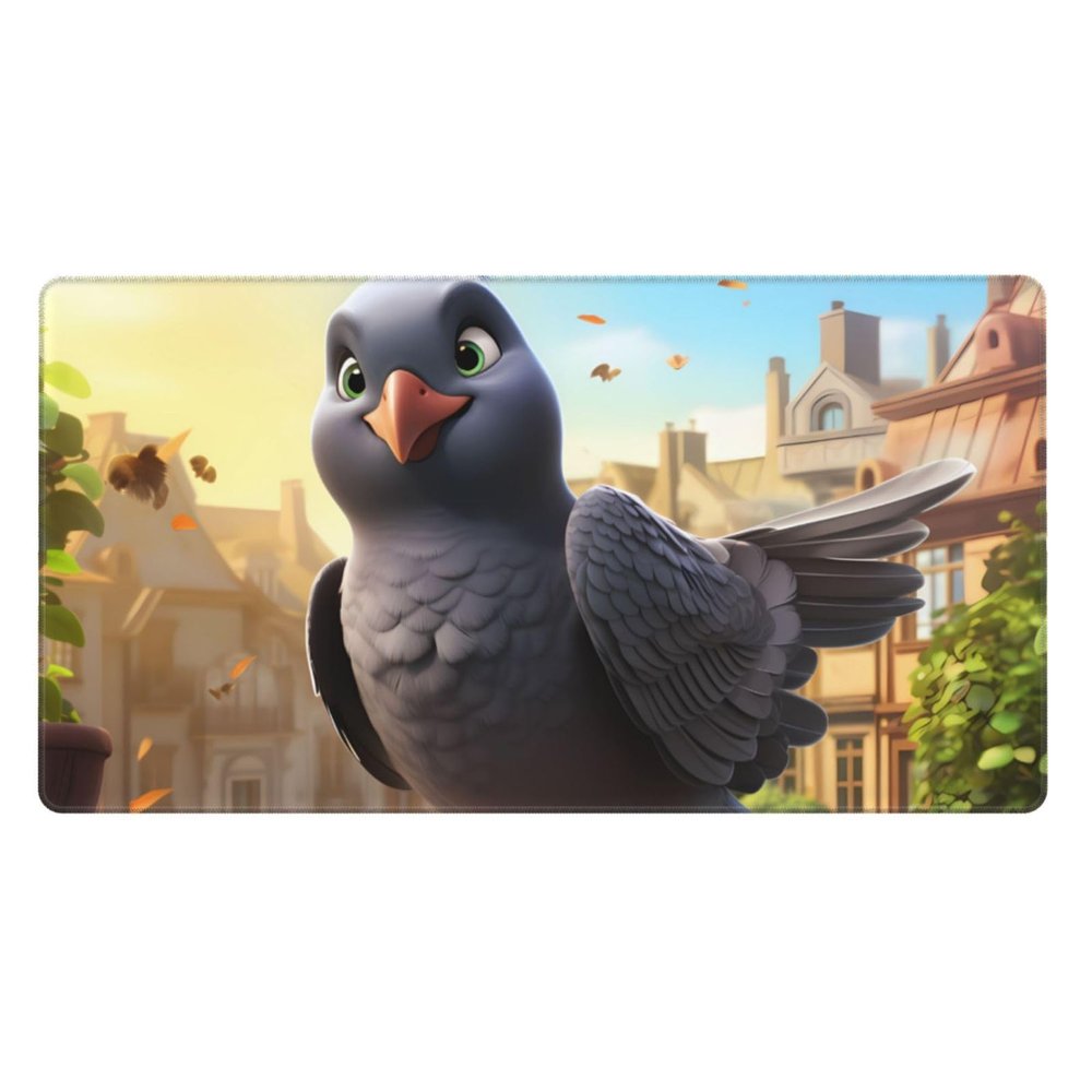 YYHWHJDE Cartoon Pigeon Picture Large Office Gaming Mouse pad 16 x 29.5 in : Strong Adhesion and Durability Precision Edge Locking