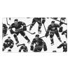 YYHWHJDE Black Hockey Pattern Large Office Gaming Mouse pad 16 x 29.5 in : Strong Adhesion and Durability Precision Edge Locking view 1