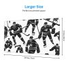 YYHWHJDE Black Hockey Pattern Large Office Gaming Mouse pad 16 x 29.5 in : Strong Adhesion and Durability Precision Edge Locking view 2