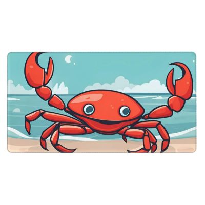 YYHWHJDE Cartoon Crab Pattern Large Office Gaming Mouse pad 16 x 29.5 in : Strong Adhesion and Durability Precision Edge Locking