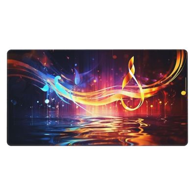 YYHWHJDE Beautiful Music Note Picture Large Office Gaming Mouse pad 16 x 29.5 in : Strong Adhesion and Durability Precision Edge Locking