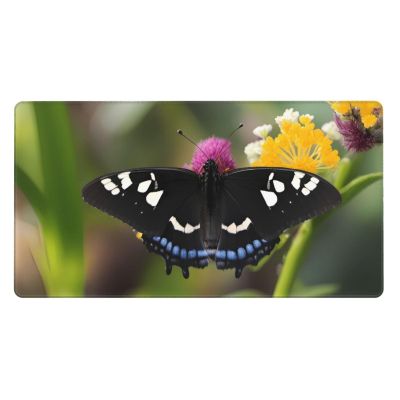 YYHWHJDE Flowering Butterfly Picture Large Office Gaming Mouse pad 16 x 29.5 in : Strong Adhesion and Durability Precision Edge Locking