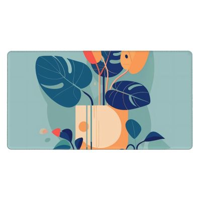 YYHWHJDE Blue Orange Turtleback Bamboo Pattern Large Office Gaming Mouse pad 16 x 29.5 in : Strong Adhesion and Durability Precision Edge Locking