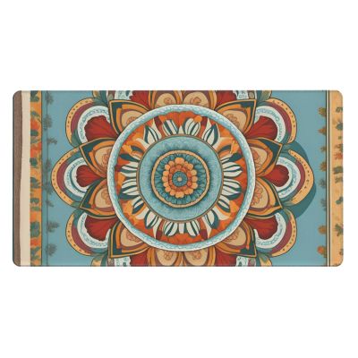 YYHWHJDE Mandala Pattern Pattern Large Office Gaming Mouse pad 16 x 29.5 in : Strong Adhesion and Durability Precision Edge Locking