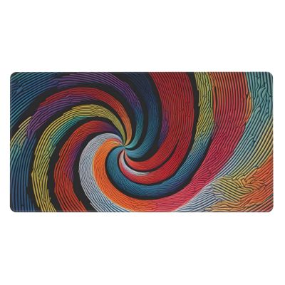 YYHWHJDE Color Spiral Pattern Large Office Gaming Mouse pad 16 x 29.5 in : Strong Adhesion and Durability Precision Edge Locking