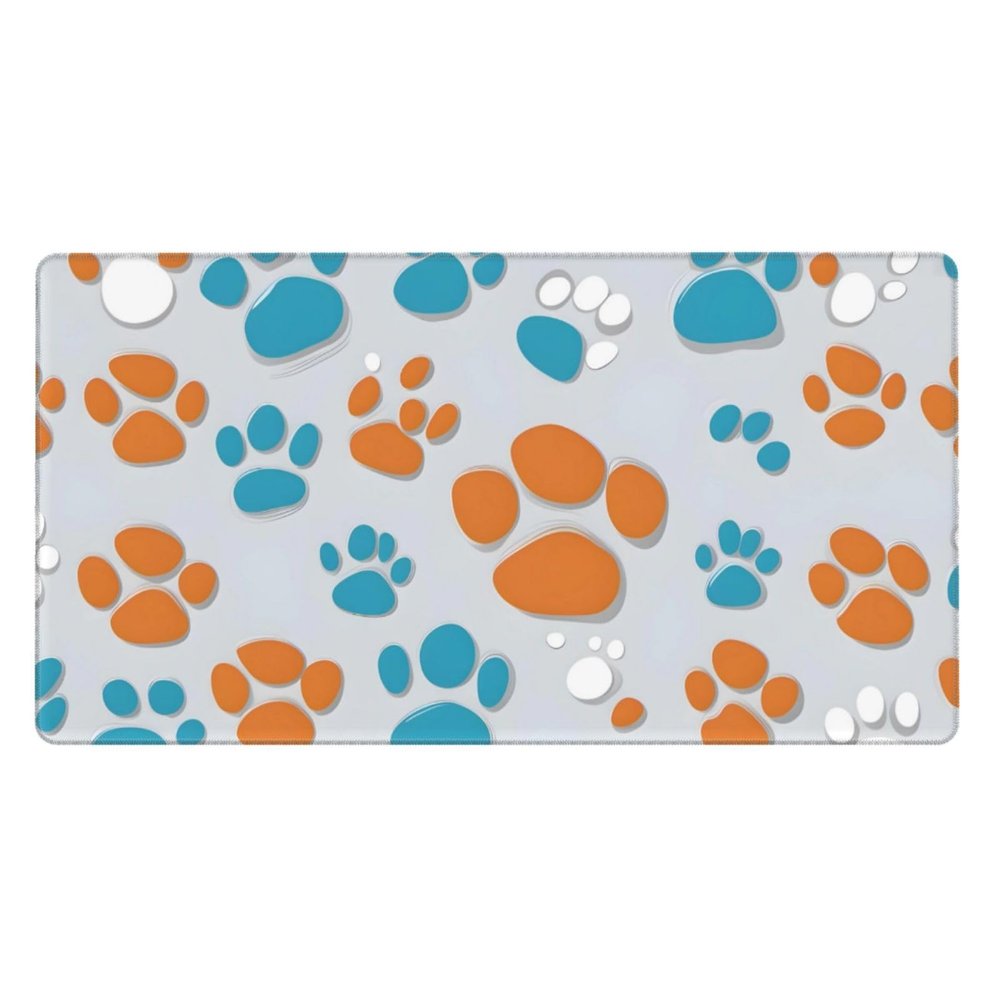 YYHWHJDE Animal Pet Paw Pattern Large Office Gaming Mouse pad 16 x 29.5 in : Strong Adhesion and Durability Precision Edge Locking