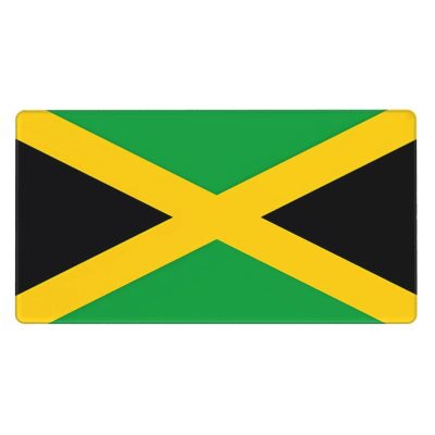 YYHWHJDE Jamaica Flag Pattern Large Office Gaming Mouse pad 16 x 29.5 in : Strong Adhesion and Durability Precision Edge Locking