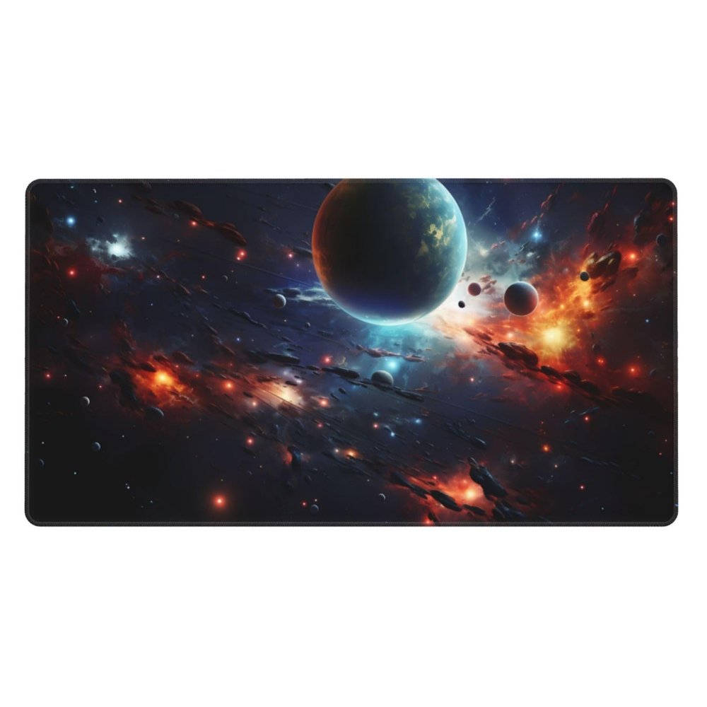 YYHWHJDE Abstract Universe Picture Large Office Gaming Mouse pad 16 x 29.5 in : Strong Adhesion and Durability Precision Edge Locking