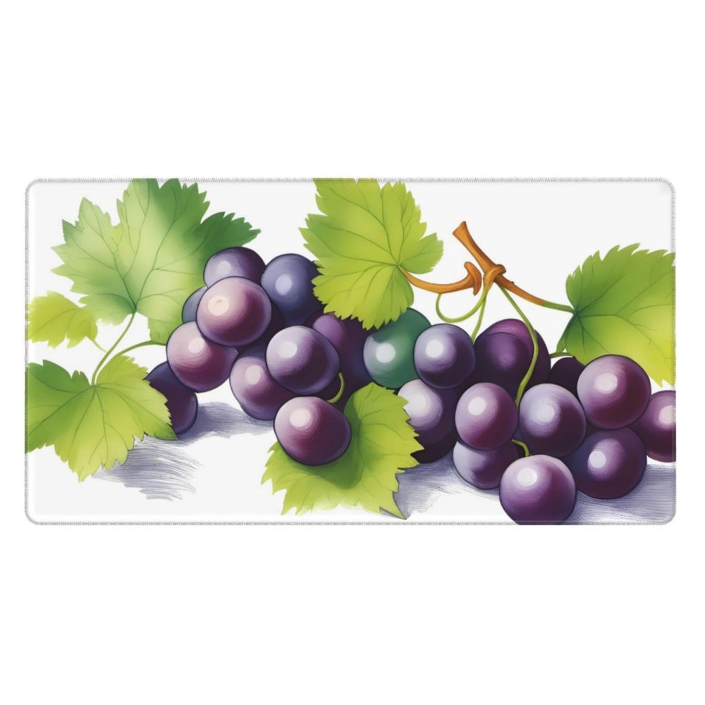 YYHWHJDE Purple and Green Grapes Pattern Large Office Gaming Mouse pad 16 x 29.5 in : Strong Adhesion and Durability Precision Edge Locking