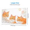 YYHWHJDE Orange Cats Pattern Large Office Gaming Mouse pad 16 x 29.5 in : Strong Adhesion and Durability Precision Edge Locking view 2