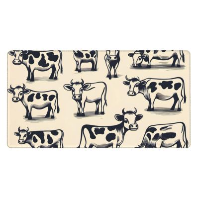 YYHWHJDE Cow Collection Pattern Large Office Gaming Mouse pad 16 x 29.5 in : Strong Adhesion and Durability Precision Edge Locking