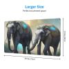YYHWHJDE Asian Elephants Pattern Large Office Gaming Mouse pad 16 x 29.5 in : Strong Adhesion and Durability Precision Edge Locking view 2