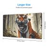 YYHWHJDE Serious Tiger Pattern Large Office Gaming Mouse pad 16 x 29.5 in : Strong Adhesion and Durability Precision Edge Locking view 2