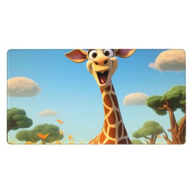 YYHWHJDE Cartoon Giraffe Picture Large Office Gaming Mouse pad 16 x 29.5 in : Strong Adhesion and Durability Precision Edge Locking