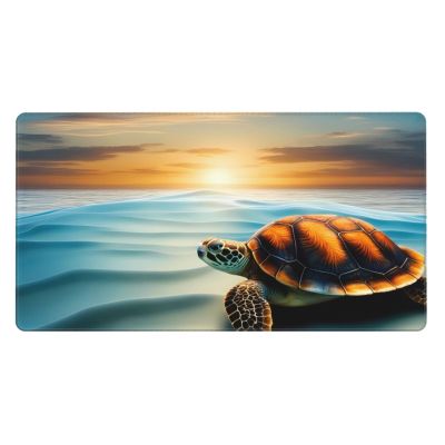 YYHWHJDE Sunset Turtle Picture Large Office Gaming Mouse pad 16 x 29.5 in : Strong Adhesion and Durability Precision Edge Locking