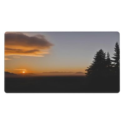 YYHWHJDE The Sun Sets in The west Pattern Large Office Gaming Mouse pad 16 x 29.5 in : Strong Adhesion and Durability Precision Edge Locking
