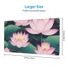 YYHWHJDE Cartoon Lotus Pattern Large Office Gaming Mouse pad 16 x 29.5 in : Strong Adhesion and Durability Precision Edge Locking view 2