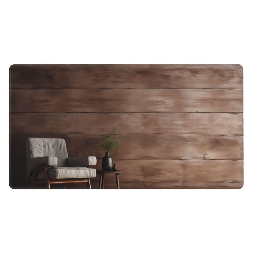 YYHWHJDE Retro Rough Oak Wall Picture Large Office Gaming Mouse pad 16 x 29.5 in : Strong Adhesion and Durability Precision Edge Locking
