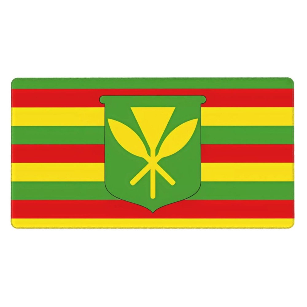 YYHWHJDE Native Hawaiian Flag Pattern Large Office Gaming Mouse pad 16 x 29.5 in : Strong Adhesion and Durability Precision Edge Locking
