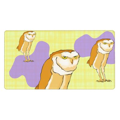 YYHWHJDE Standing Owl Pattern Large Office Gaming Mouse pad 16 x 29.5 in : Strong Adhesion and Durability Precision Edge Locking