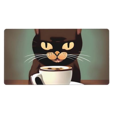 YYHWHJDE Coffee Cats Drink Coffee Pattern Large Office Gaming Mouse pad 16 x 29.5 in : Strong Adhesion and Durability Precision Edge Locking
