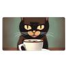 YYHWHJDE Coffee Cats Drink Coffee Pattern Large Office Gaming Mouse pad 16 x 29.5 in : Strong Adhesion and Durability Precision Edge Locking view 1