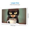 YYHWHJDE Coffee Cats Drink Coffee Pattern Large Office Gaming Mouse pad 16 x 29.5 in : Strong Adhesion and Durability Precision Edge Locking view 2