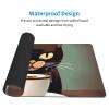 YYHWHJDE Coffee Cats Drink Coffee Pattern Large Office Gaming Mouse pad 16 x 29.5 in : Strong Adhesion and Durability Precision Edge Locking view 3