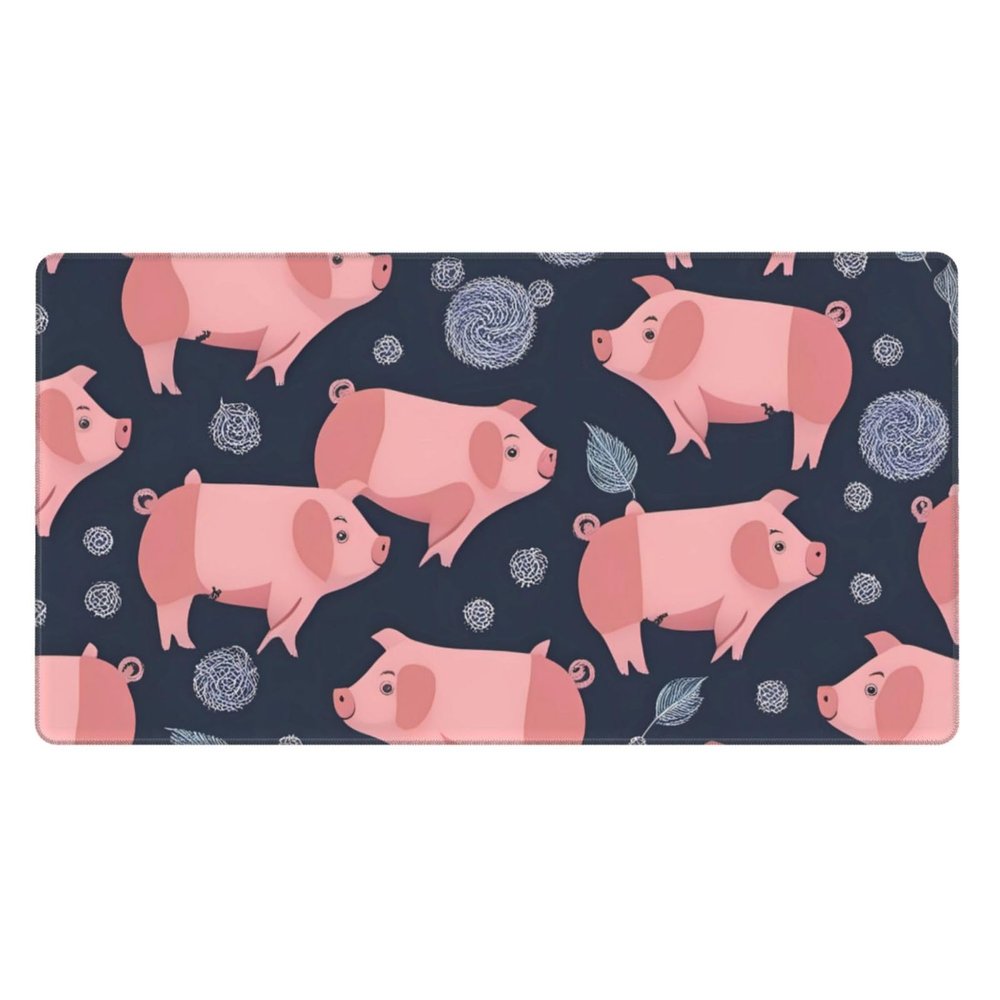 YYHWHJDE Cute Pigs Pattern Pattern Large Office Gaming Mouse pad 16 x 29.5 in : Strong Adhesion and Durability Precision Edge Locking