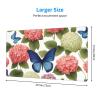 YYHWHJDE Hydrangeas Daisies Butterflies Pattern Large Office Gaming Mouse pad 16 x 29.5 in : Strong Adhesion and Durability Precision Edge Locking view 2