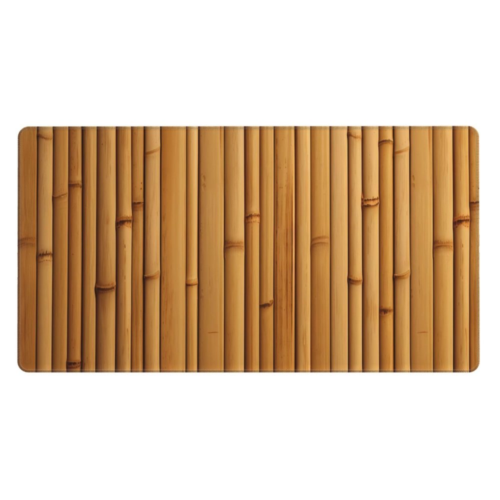 YYHWHJDE Bamboo Board Texture Picture Large Office Gaming Mouse pad 16 x 29.5 in : Strong Adhesion and Durability Precision Edge Locking