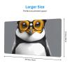 YYHWHJDE Penguin with Glasses Pattern Large Office Gaming Mouse pad 16 x 29.5 in : Strong Adhesion and Durability Precision Edge Locking view 2