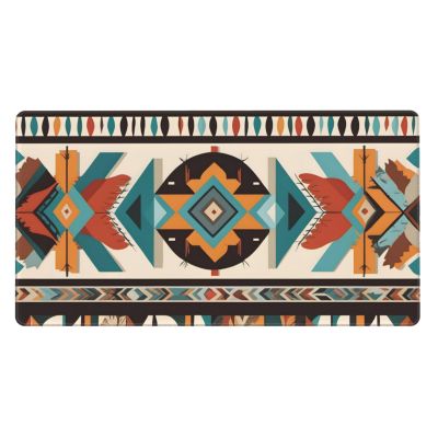 YYHWHJDE Native American Patterns Pattern Large Office Gaming Mouse pad 16 x 29.5 in : Strong Adhesion and Durability Precision Edge Locking