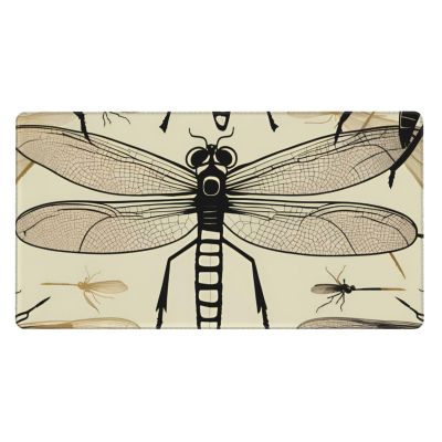 YYHWHJDE Cute Dragonfly Pattern Large Office Gaming Mouse pad 16 x 29.5 in : Strong Adhesion and Durability Precision Edge Locking