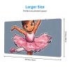 YYHWHJDE Little Ballerina Dancing Girl Pattern Large Office Gaming Mouse pad 16 x 29.5 in : Strong Adhesion and Durability Precision Edge Locking view 2