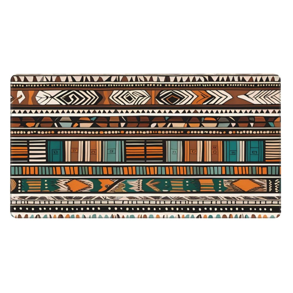 YYHWHJDE African Tribal Ethnic Pattern Large Office Gaming Mouse pad 16 x 29.5 in : Strong Adhesion and Durability Precision Edge Locking