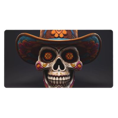 YYHWHJDE Mexican Halloween Skull Picture Large Office Gaming Mouse pad 16 x 29.5 in : Strong Adhesion and Durability Precision Edge Locking