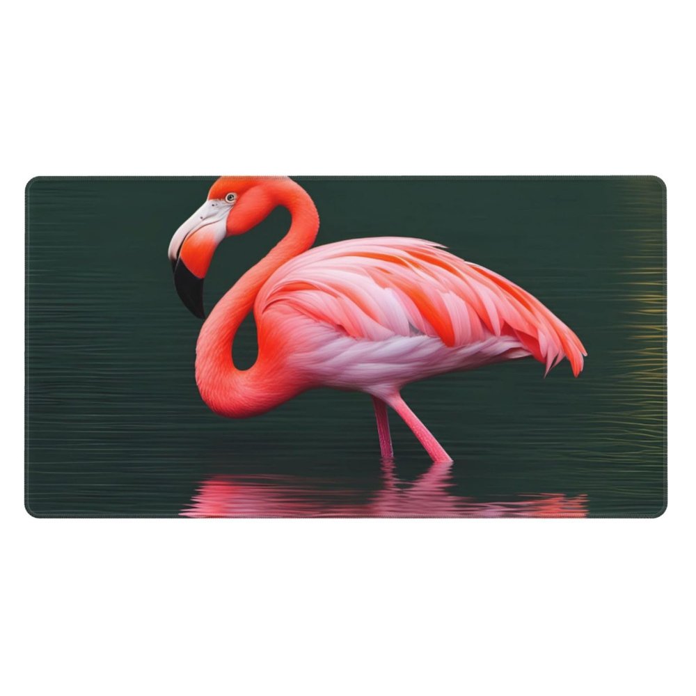 YYHWHJDE Pink Flamingo Pattern Large Office Gaming Mouse pad 16 x 29.5 in : Strong Adhesion and Durability Precision Edge Locking