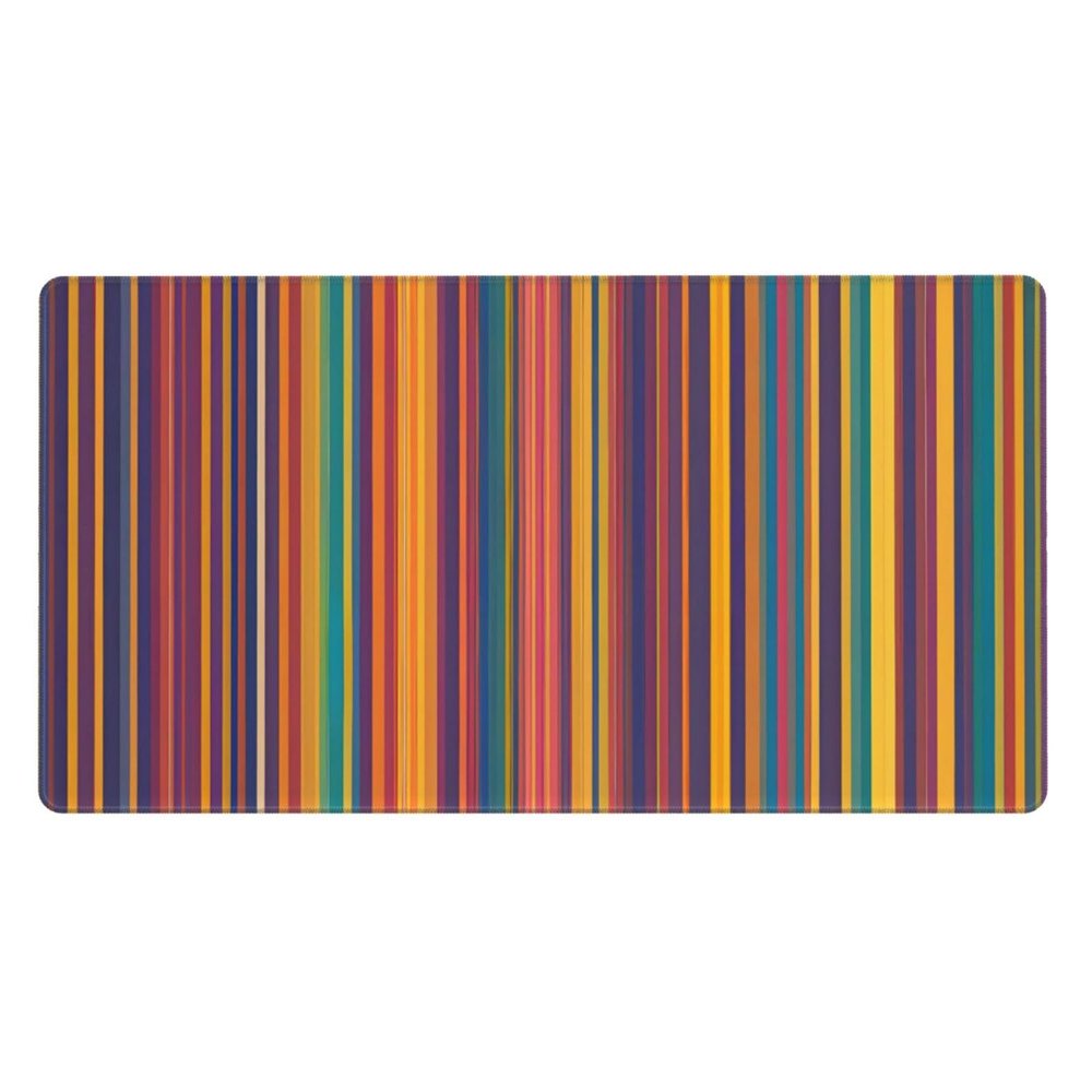 YYHWHJDE Rainbow Color Stripe Pattern Large Office Gaming Mouse pad 16 x 29.5 in : Strong Adhesion and Durability Precision Edge Locking