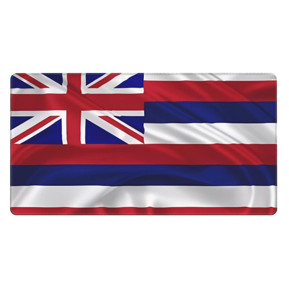 YYHWHJDE Flag of Hawaii American Picture Large Office Gaming Mouse pad 16 x 29.5 in : Strong Adhesion and Durability Precision Edge Locking